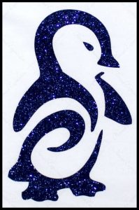 Heat Printing Glitter Penguin